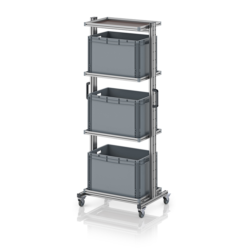 AUER Packaging Systémový přepravní vozík pro euro přepravku 60 x 40, výška 200 cm, bez výsuvu EG SW 200-1 6442